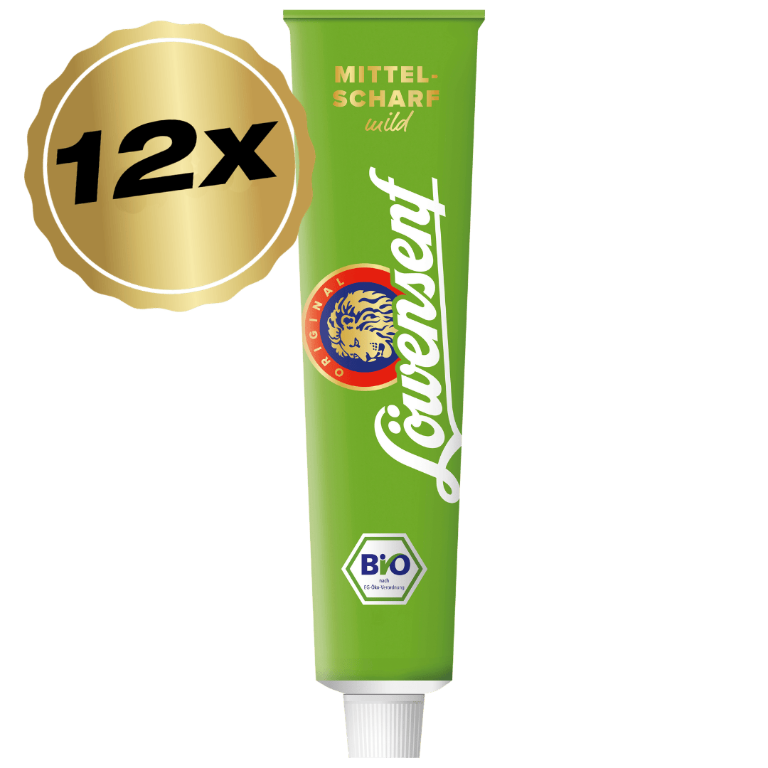 Löwensenf mittelscharf Bio Tube - 12x 200ml