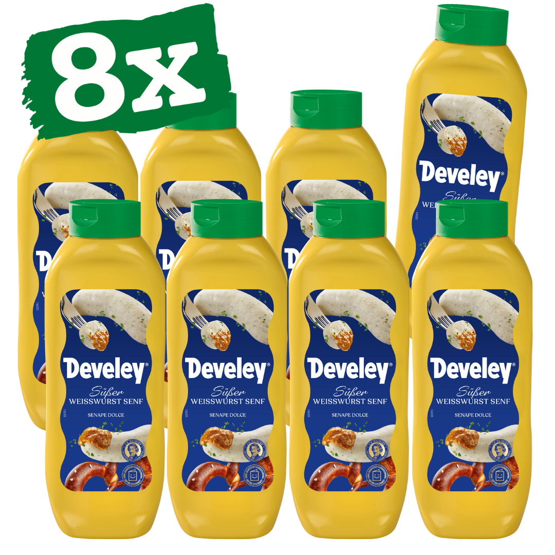 Develey Original Münchner Weißwurstsenf - 8x 875ml