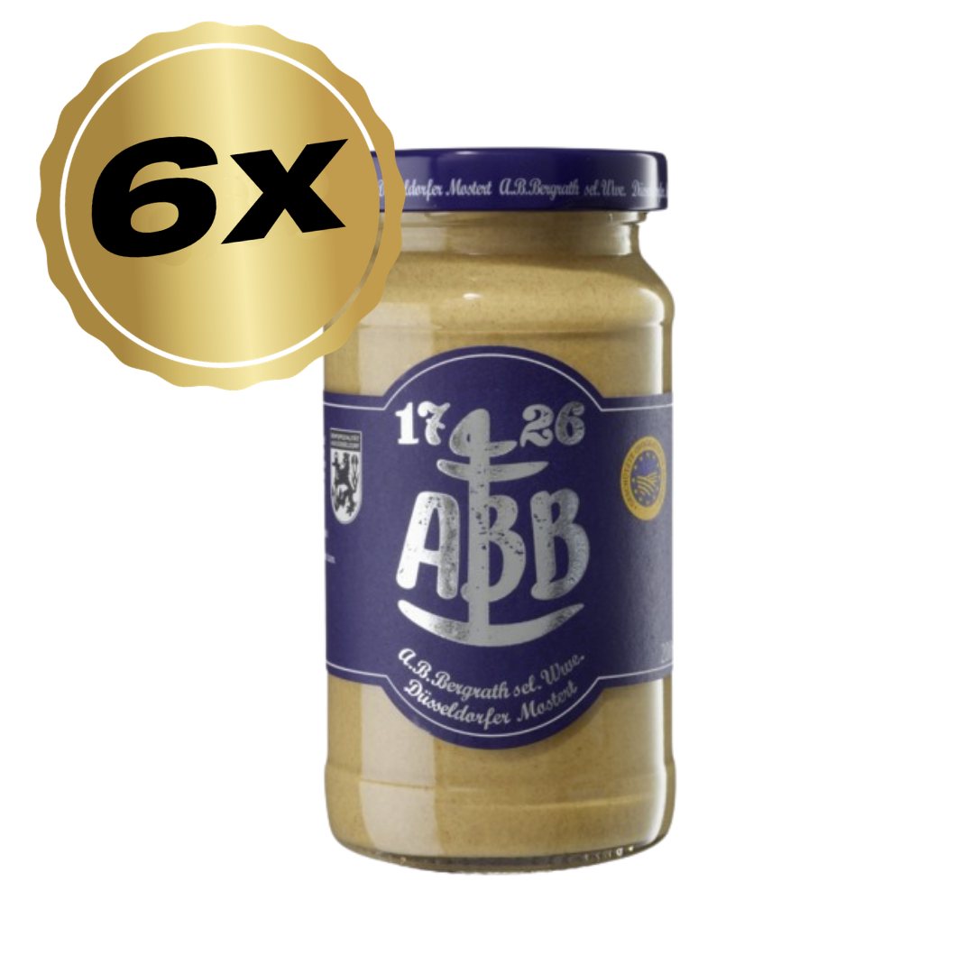 ABB Ältester Deutscher Mostert Steinguttopf - 6x 200ml