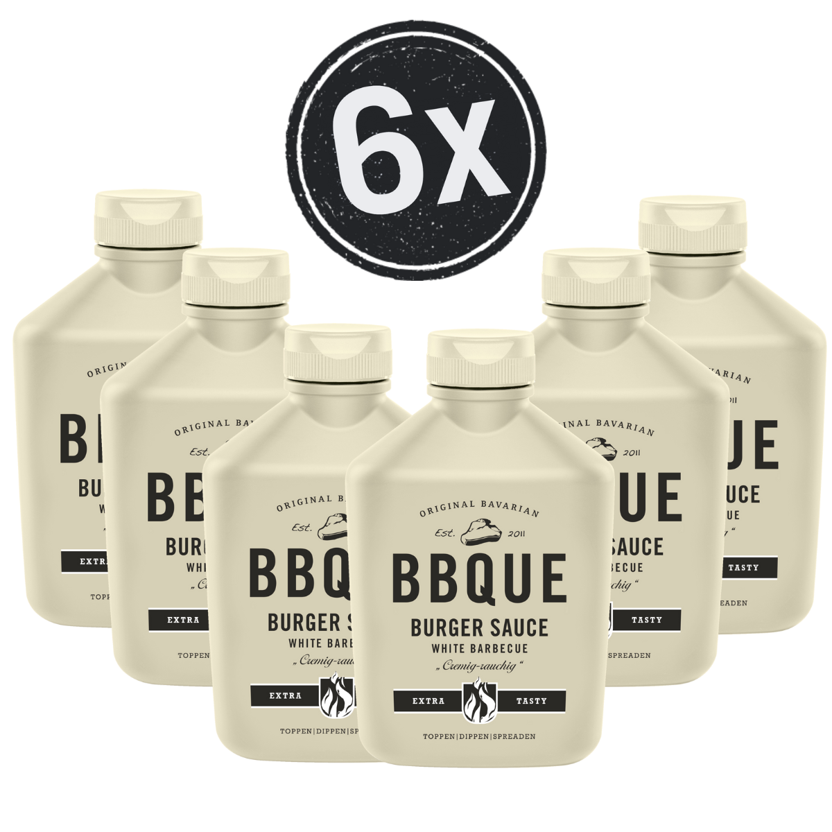 BBQUE Burger Sauce White Barbecue - 6x 400ml