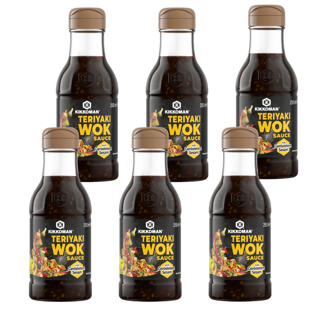 Kikkoman Teriyaki Sauce mit geröstetem Sesam - 6x 250ml