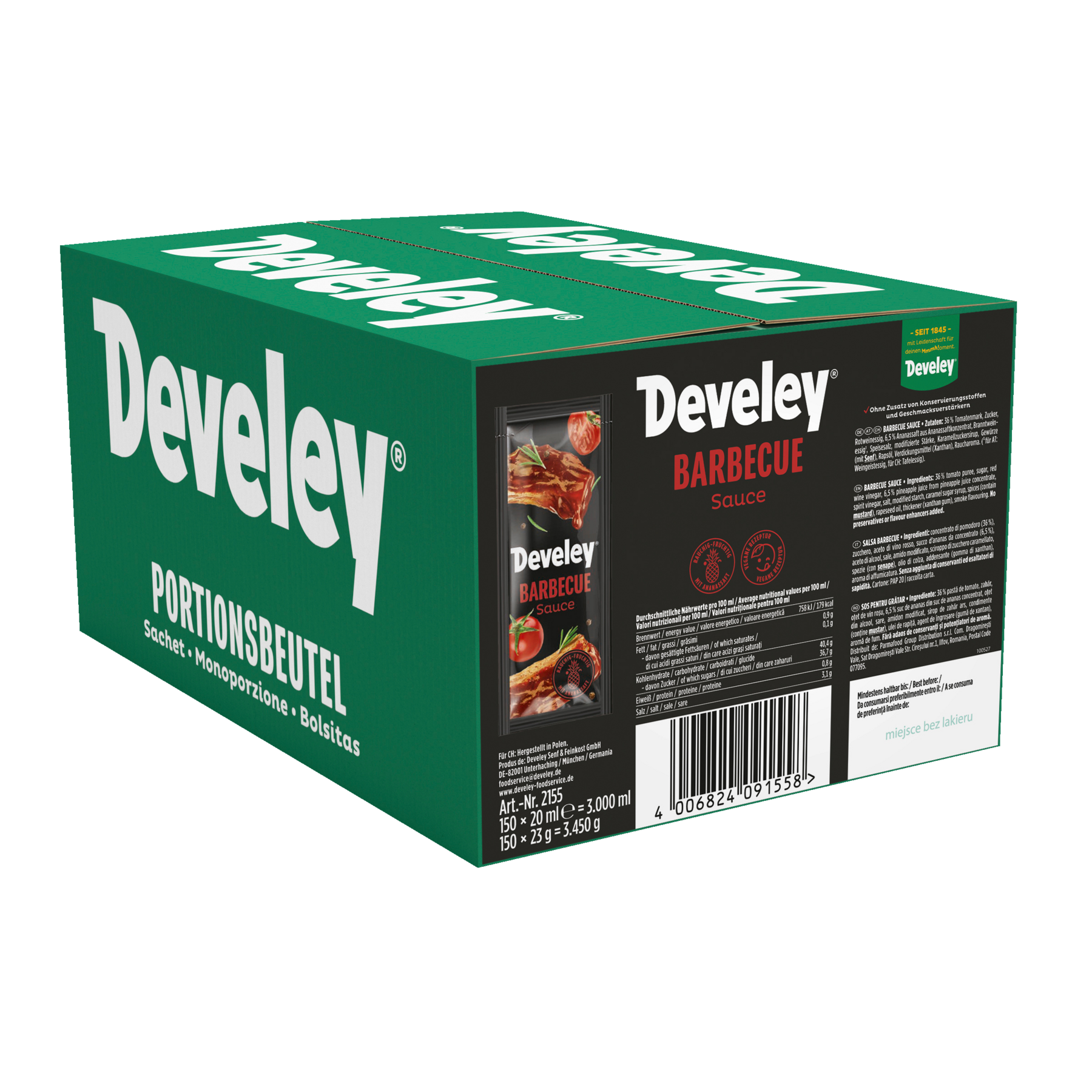 Develey Barbecue Sauce 150x 20 ml