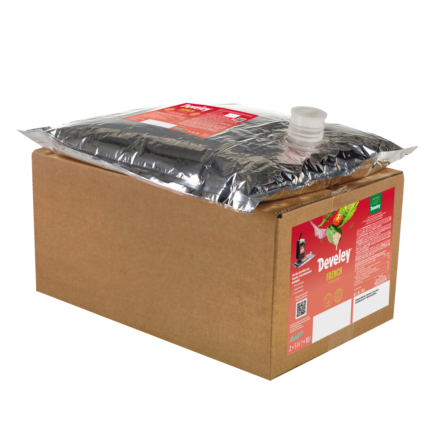 Develey French Dressing 5 l Beutel für Dispenser als 2er Pack