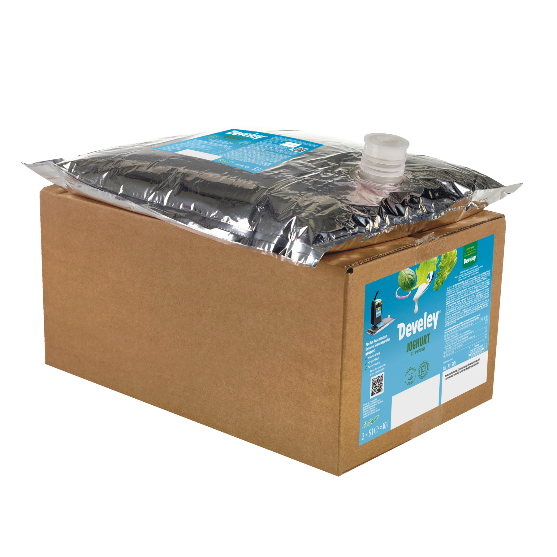 Develey Joghurt Dressing 5 l Beutel für Dispenser als 2er Pack
