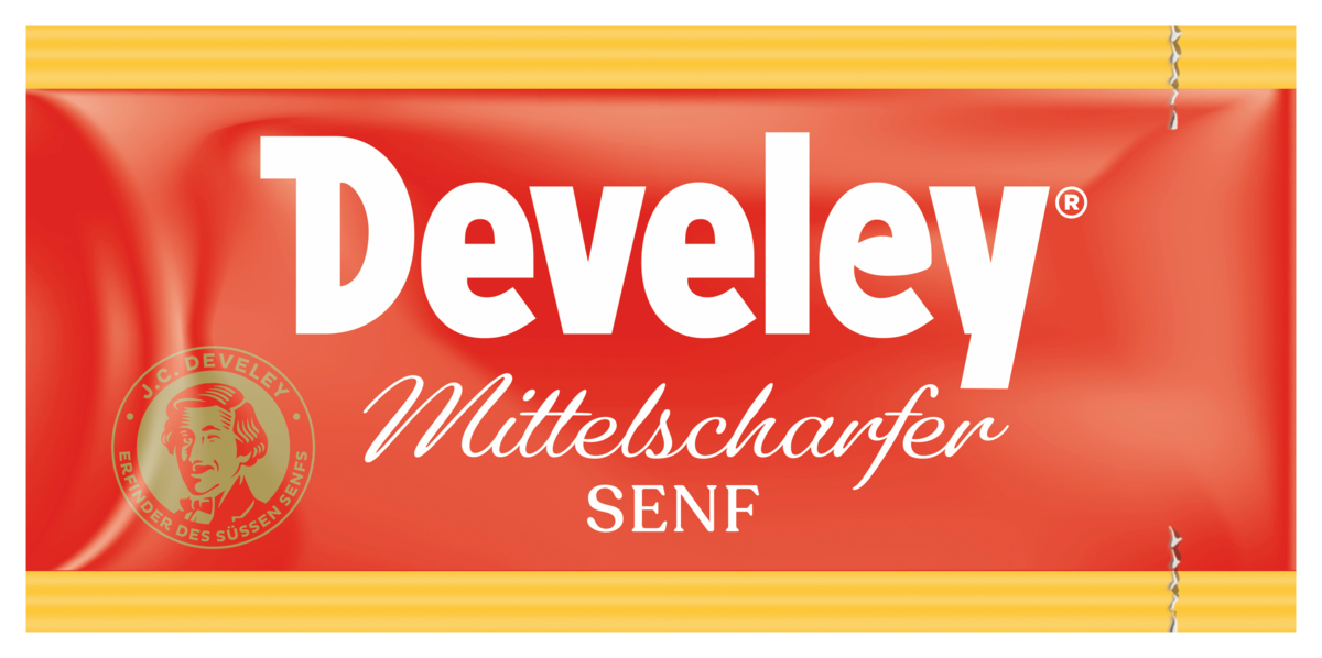 Develey Senf mittelscharf - Portionsbeutel - 200x 15ml