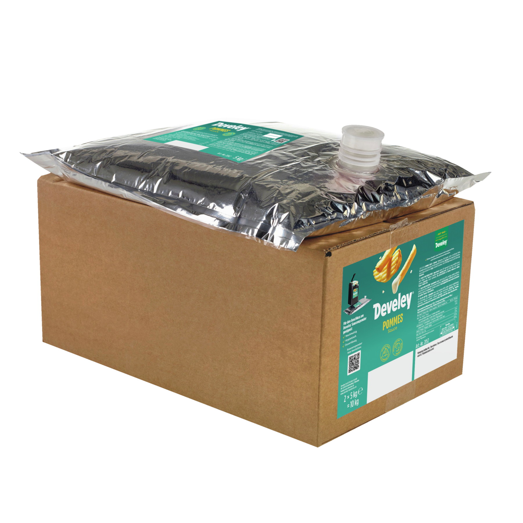 Develey Pommes Sauce 5 kg Beutel für Dispenser als 2er Pack