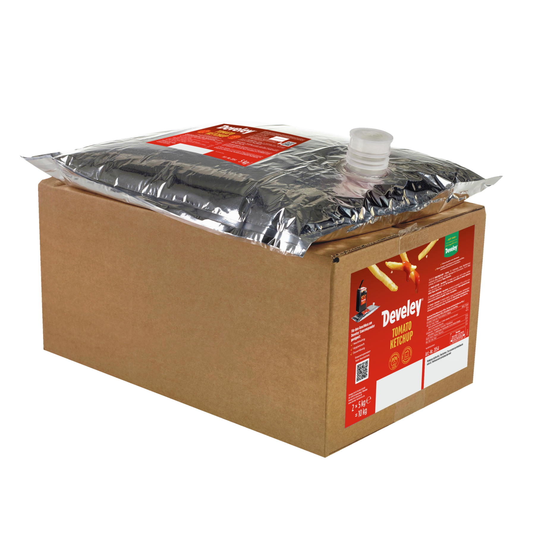 Develey Tomaten Ketchup 5 kg Beutel für Dispenser als 2er Pack