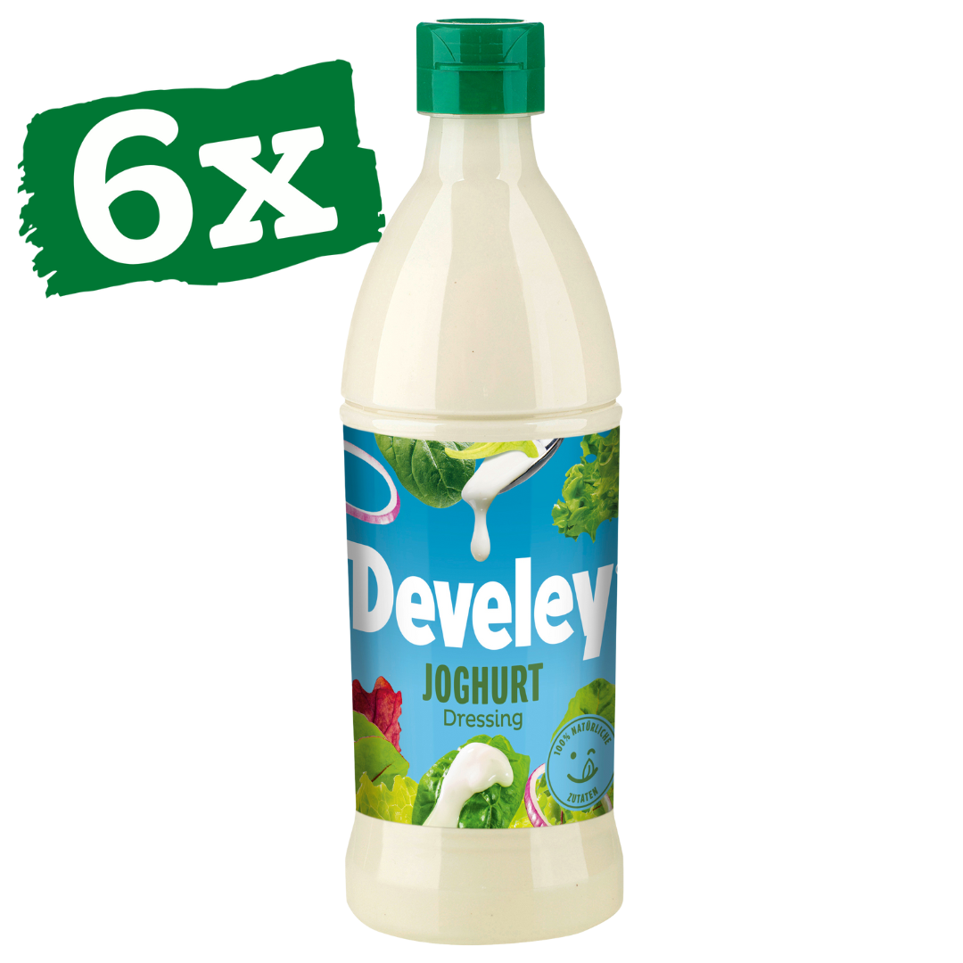 Develey Joghurt Dressing in der 500 ml PET-Flasche im 6er Pack