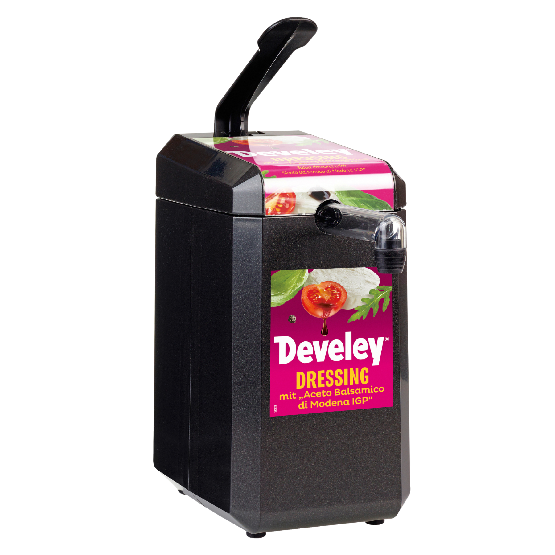 Develey Dispenser in schwarz, Balsamico Dressing, 5 kg