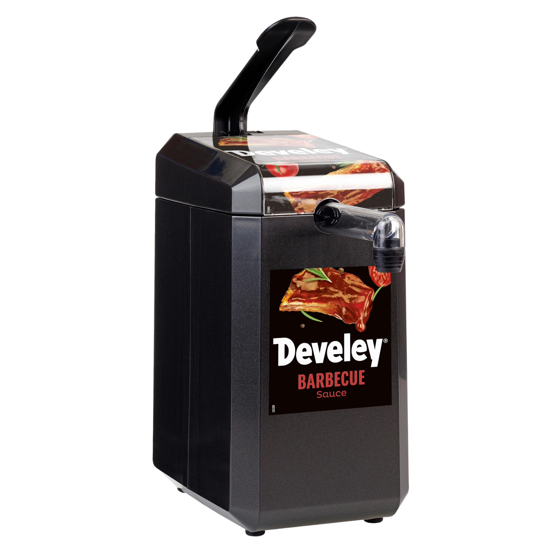 Develey Dispenser in schwarz Barbecue Sauce, 5 kg