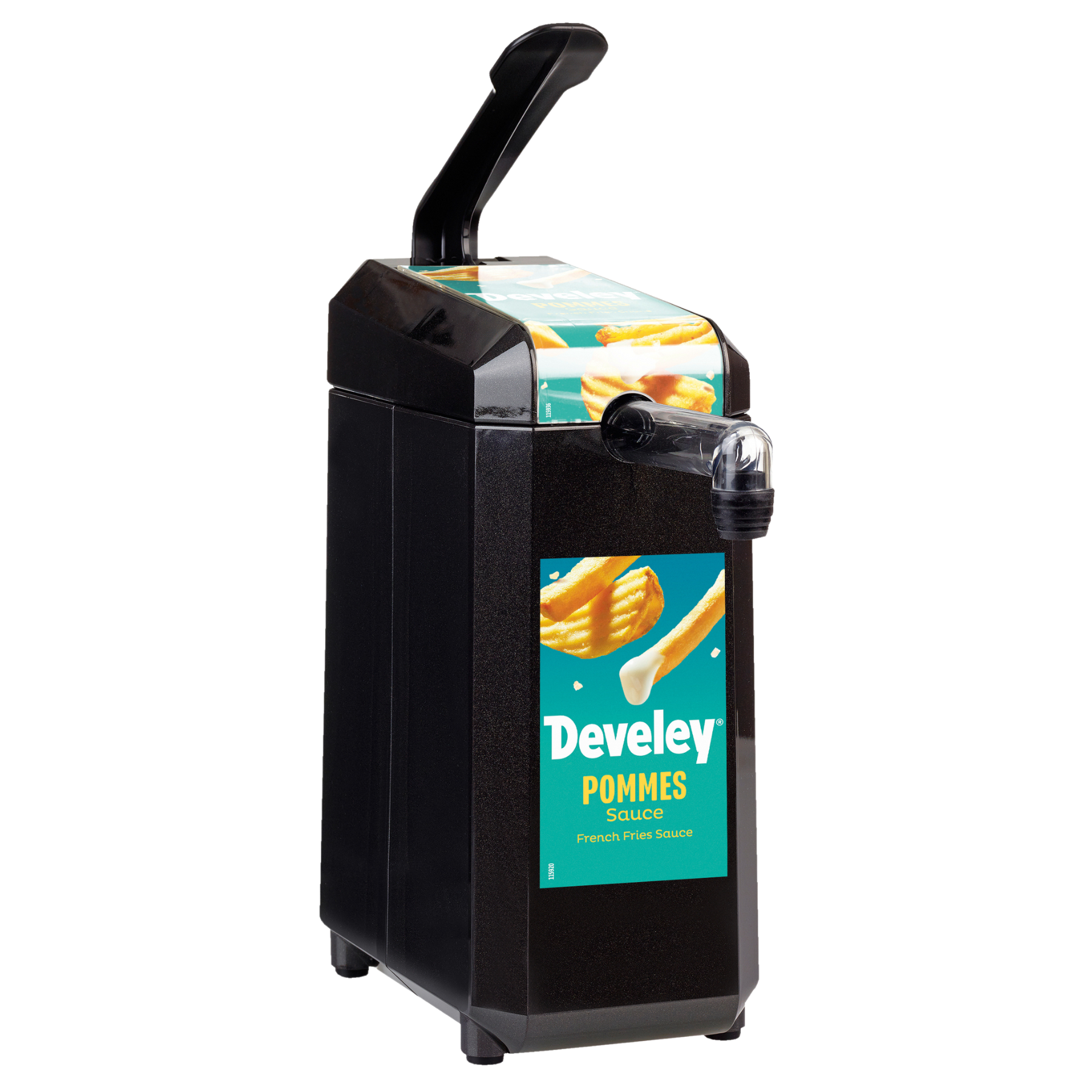 Develey Dispenser in schwarz Pommes Sauce, 2,5 kg
