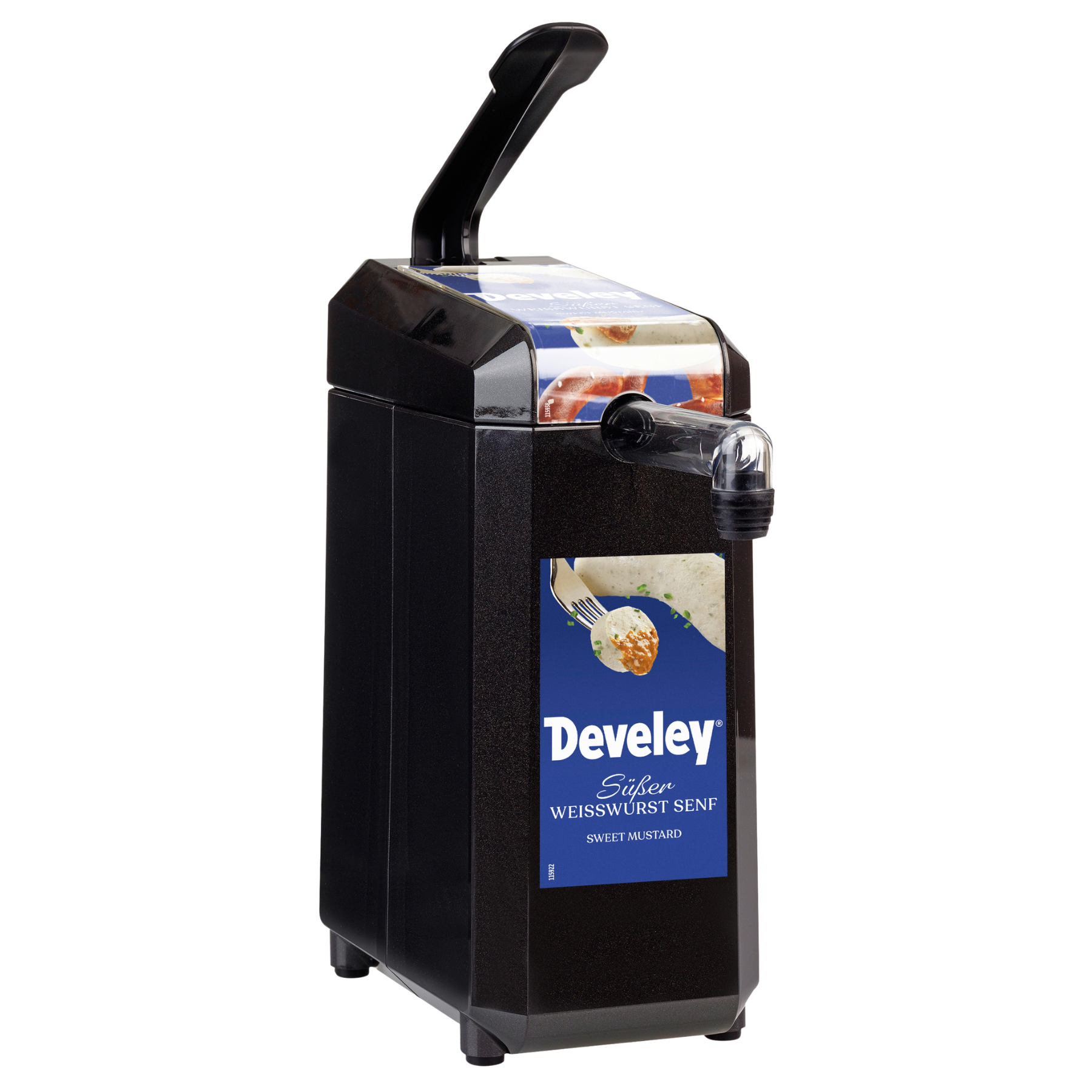 Develey Dispenser in schwarz Weißwurst Senf, 2,5 kg
