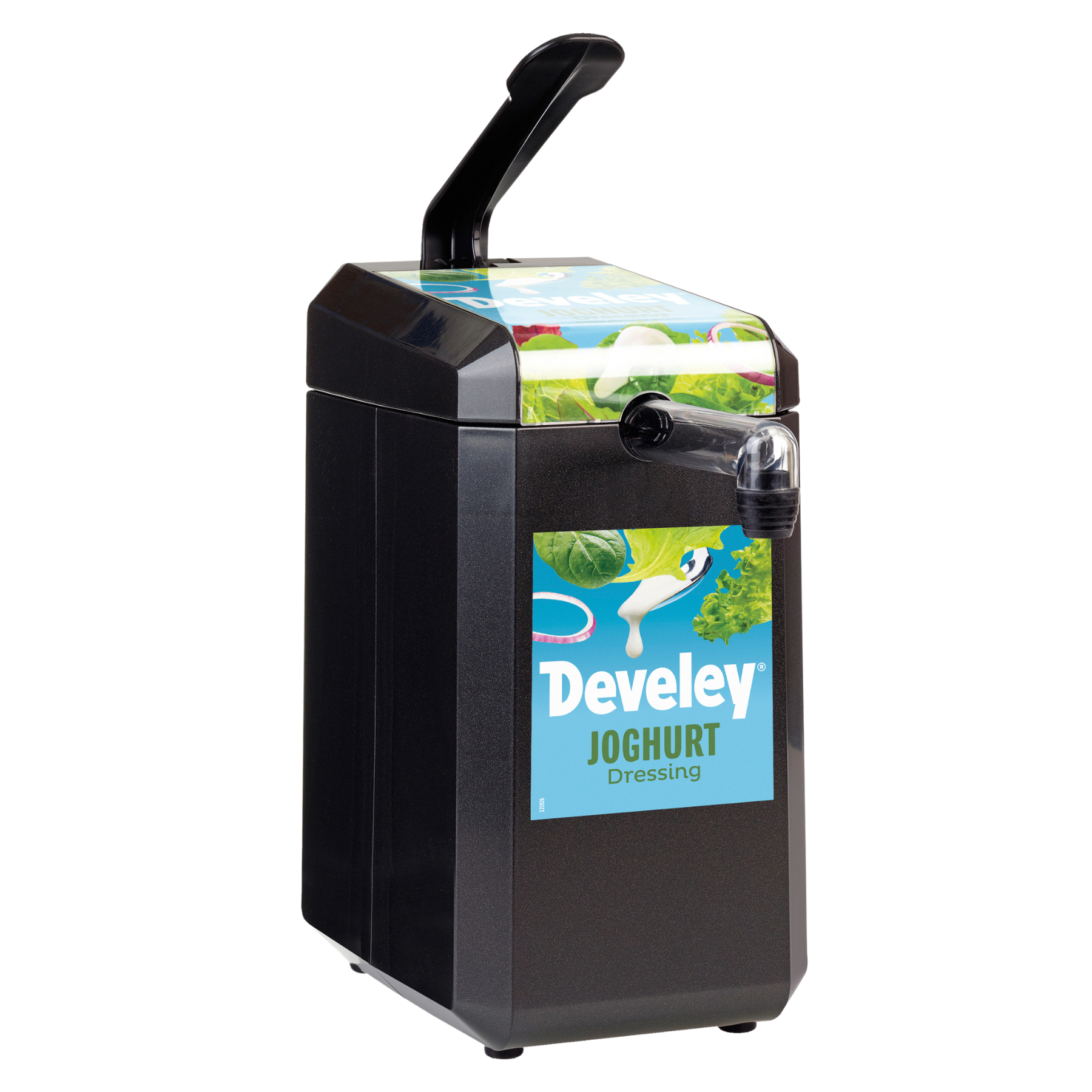 Develey Dispenser in schwarz, Joghurt Dressing, 5 kg