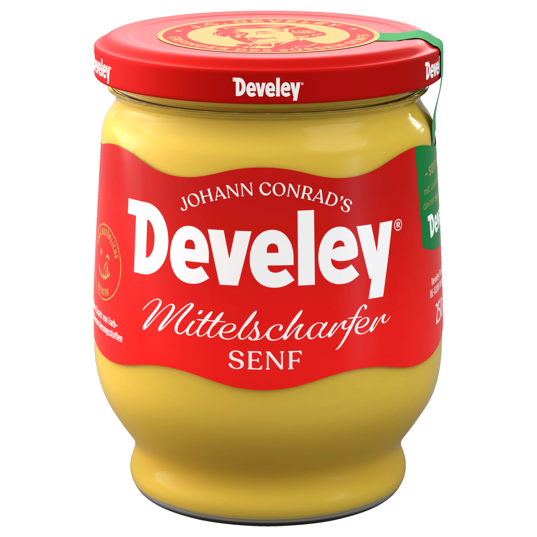 Develey mustard medium hot glass - 250ml