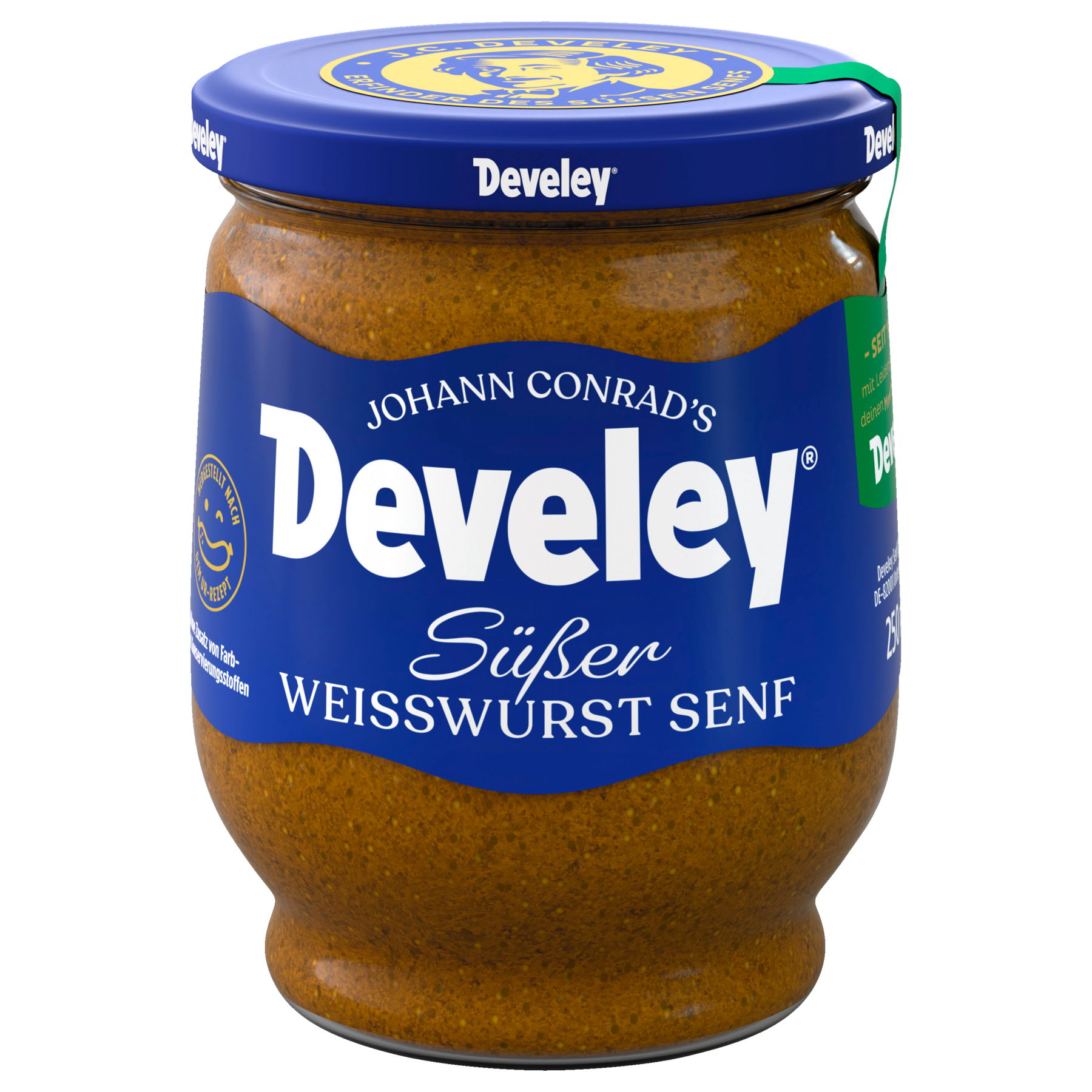Develey Original Münchner Weißwurst Senf Glas - 250ml