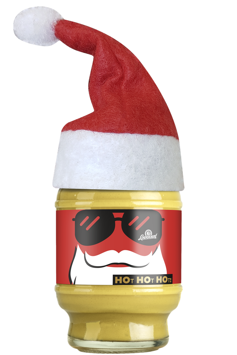 Löwensenf Nikolaussenf Extra mit Nikolausmützchen Tönnchen - 100ml