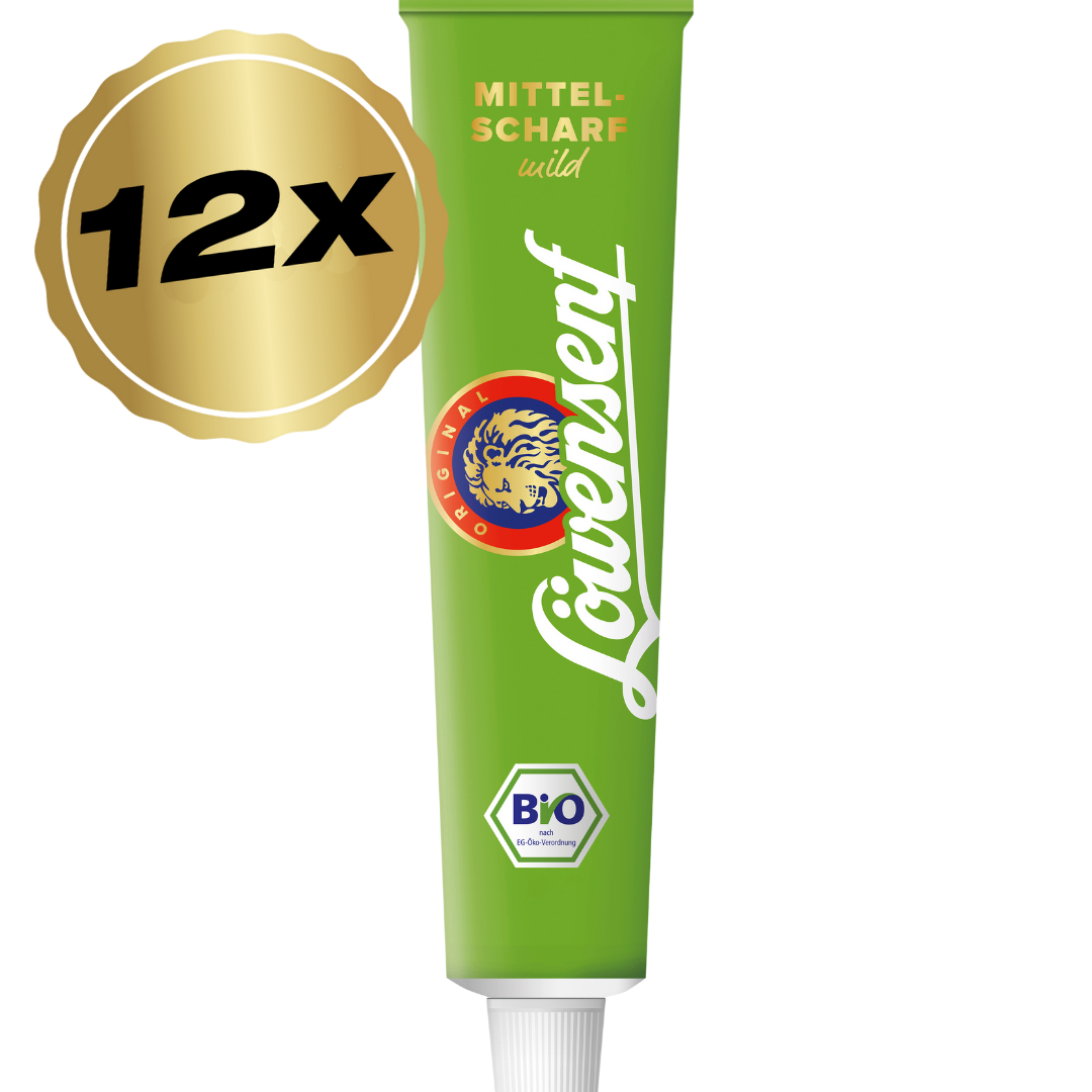 Löwensenf mittelscharf Senf Tube - 12x 200ml
