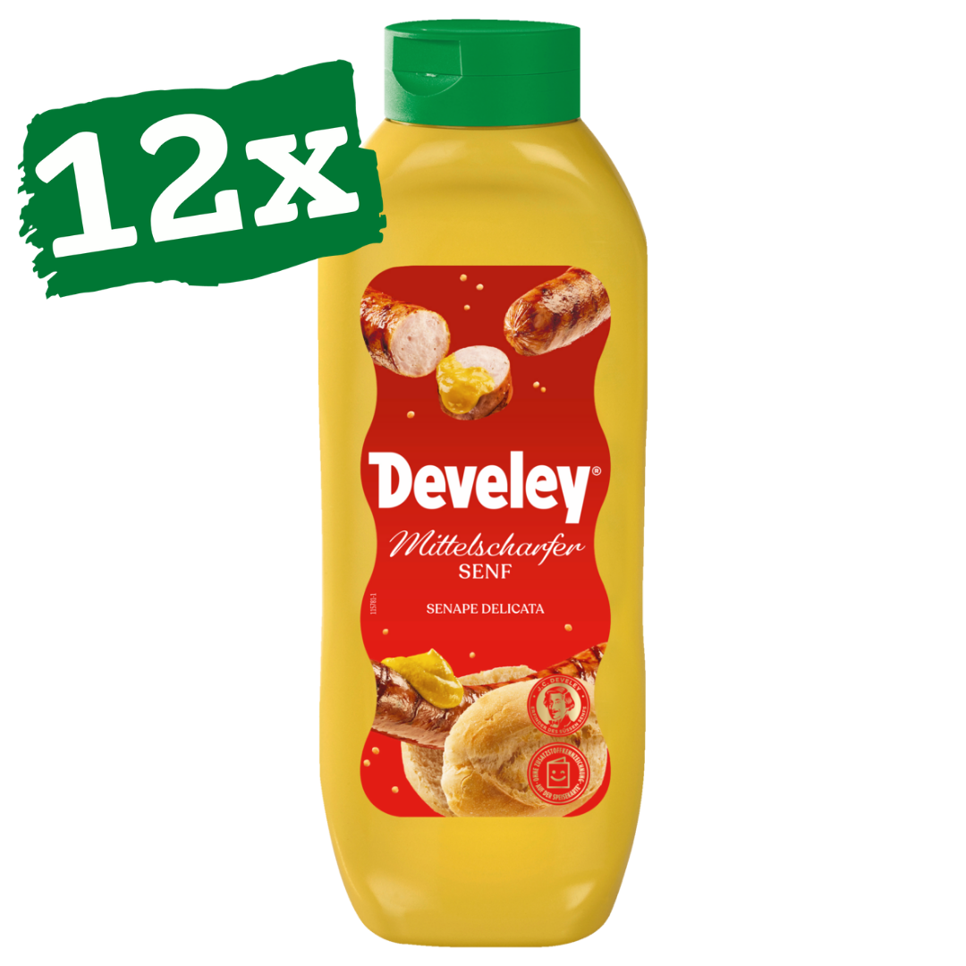 Develey Senf mittelscharf - 12x 875ml