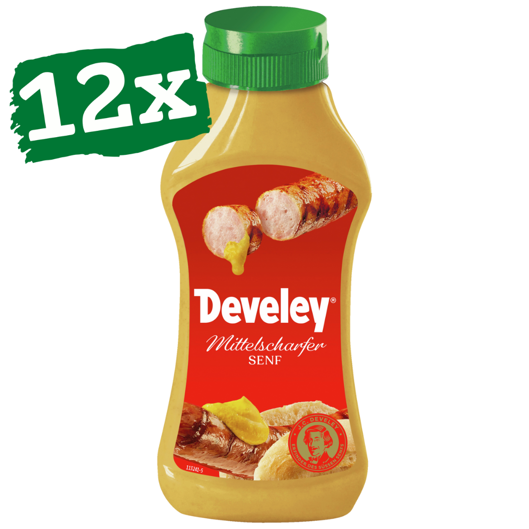 Develey mustard medium hot - 12x 300ml