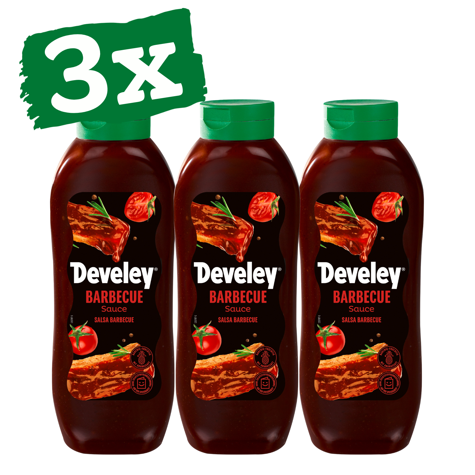 Develey Barbecue Sauce - 3x 875ml