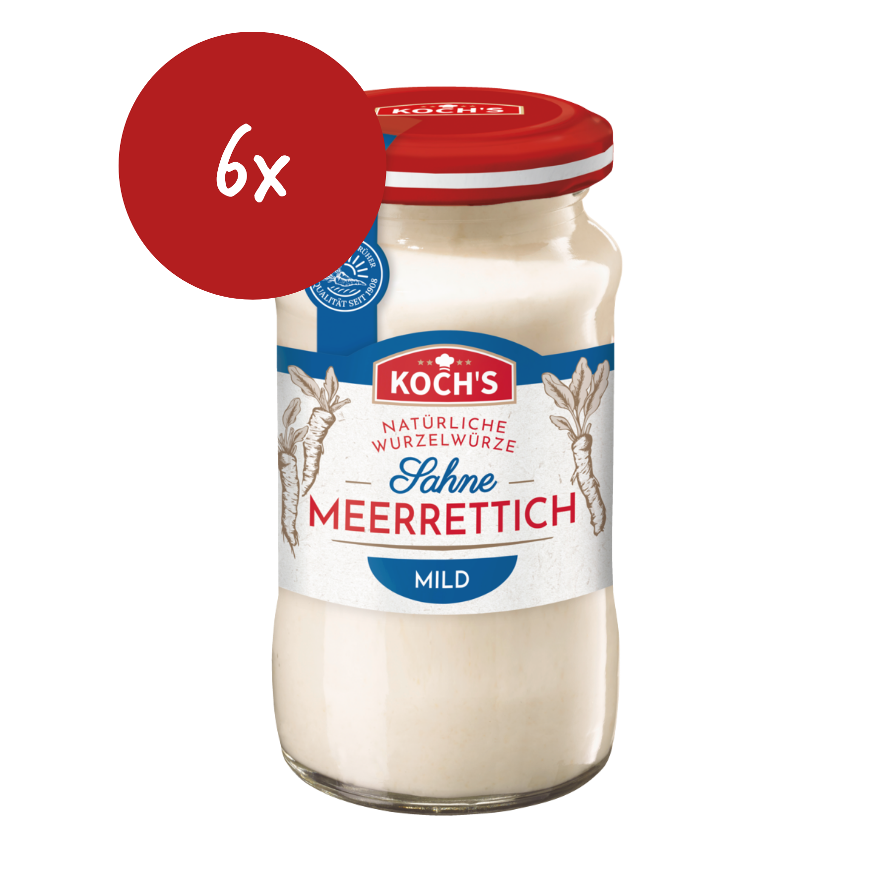 Koch's Sahne Meerrettich mild - 6x 240ml