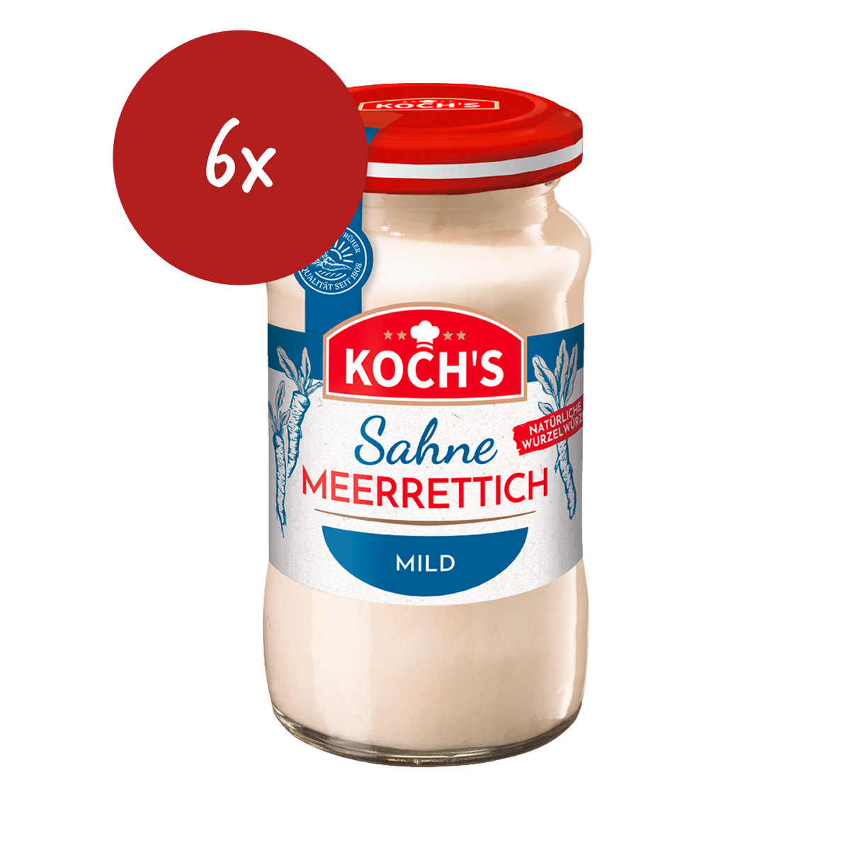 Koch's Sahne Meerrettich mild - 6x 240ml