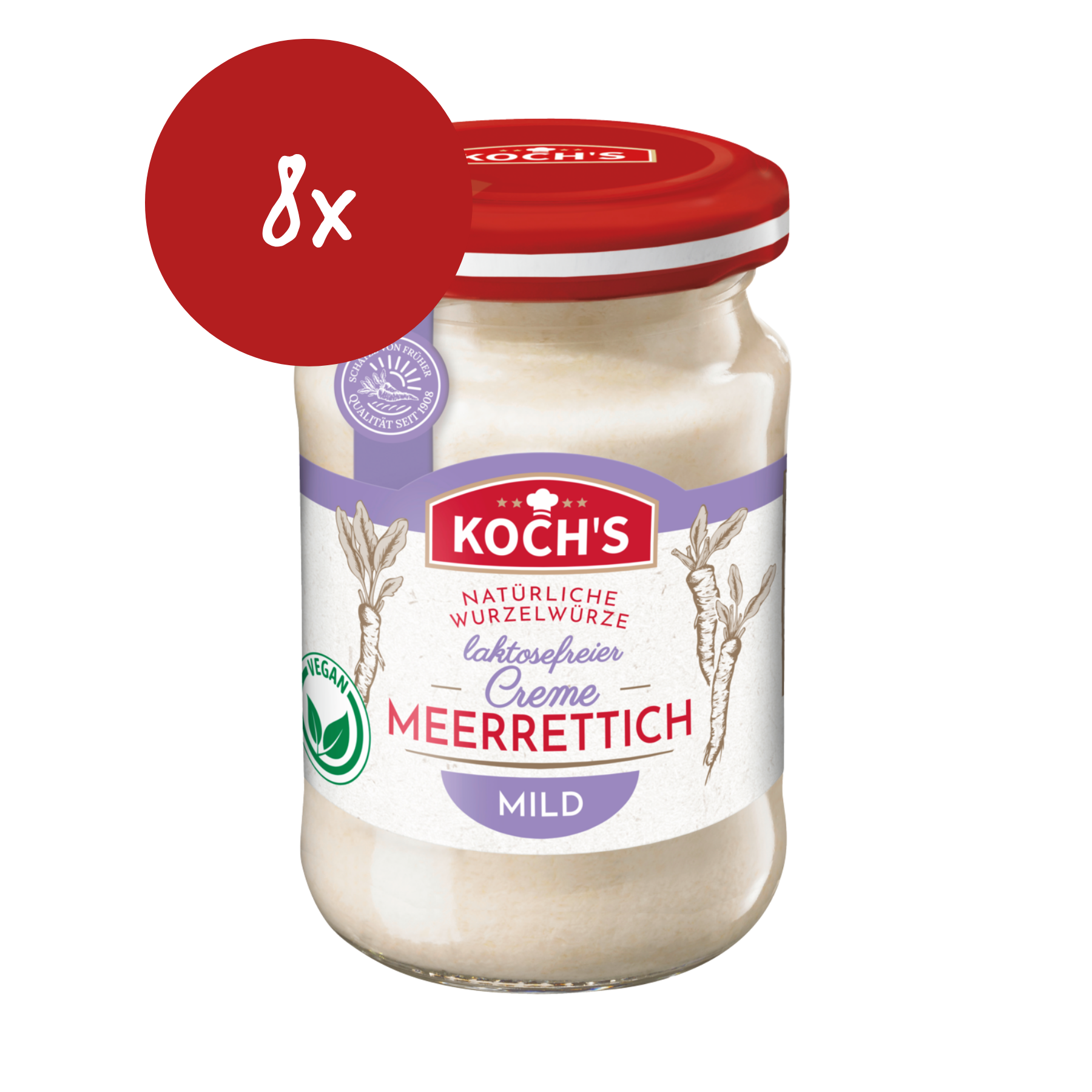 Koch's Meerrettich laktosefrei - 8x 90ml