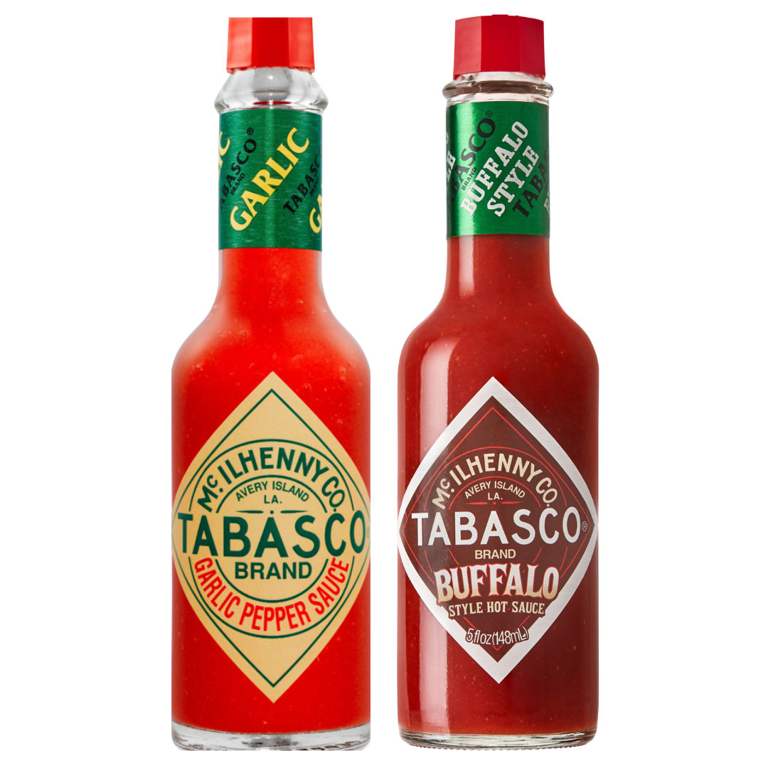 TABASCO® Buffalo Style Sauce, TABASCO® Cayenne Garlic Sauce - 150ml und 148ml