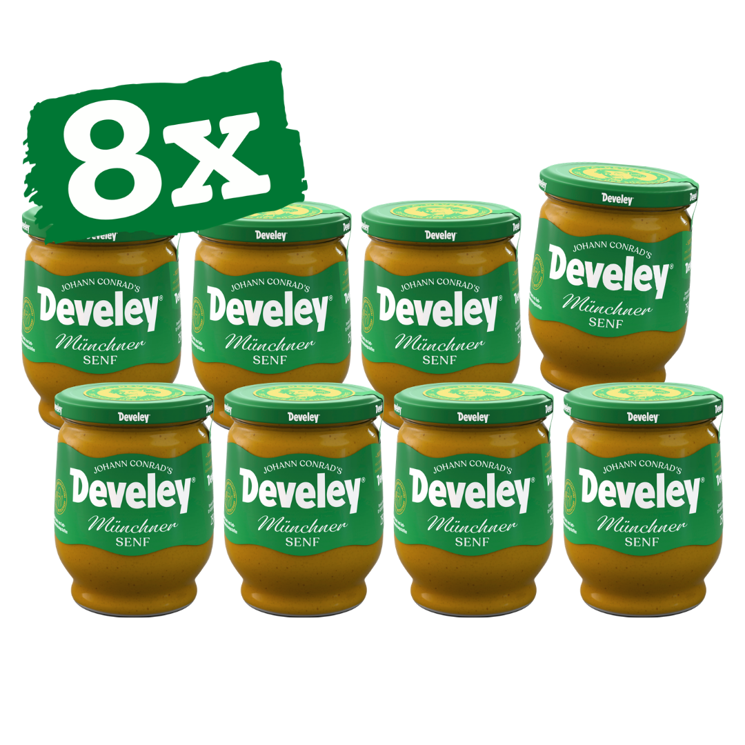 Develey Münchner Senf Glas - 8x 250ml