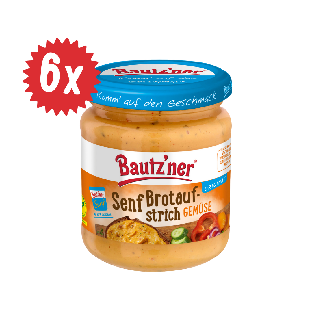 Bautzner Senf-Brotaufstrich Gemüse - 6x 200ml