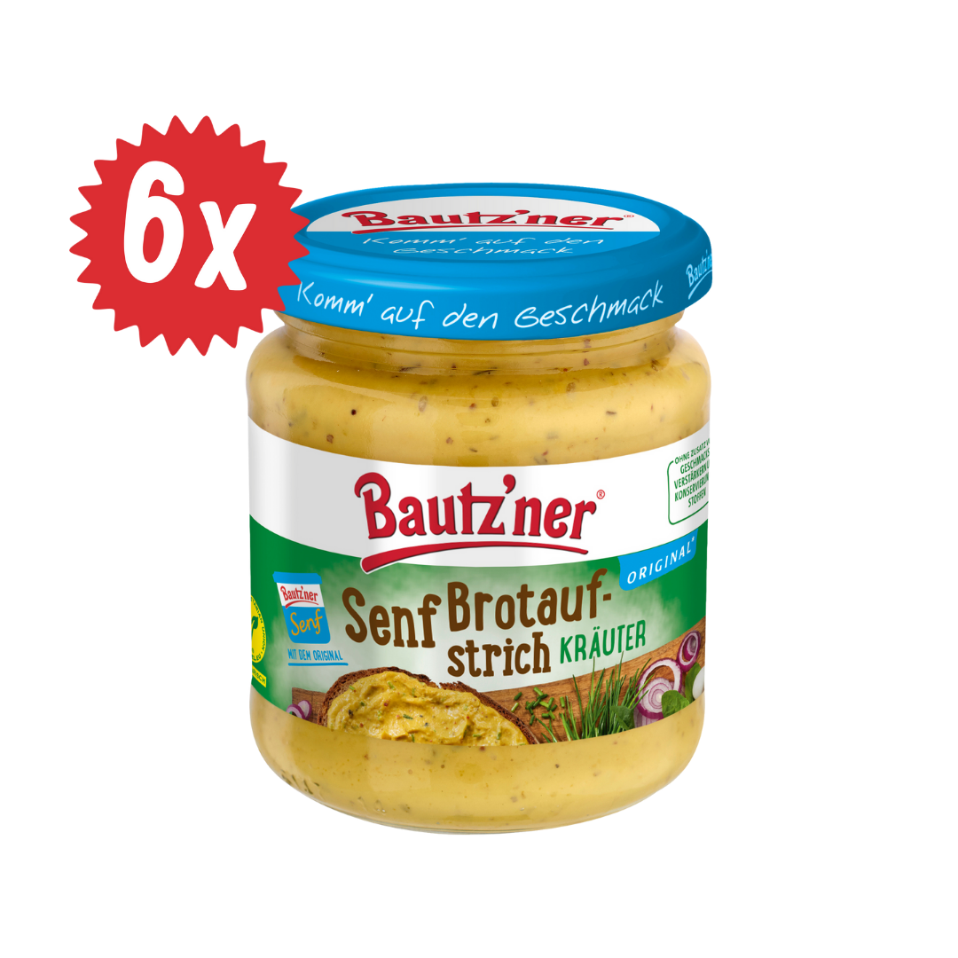 Bautzner Senf-Brotaufstrich Kräuter - 6x 200ml