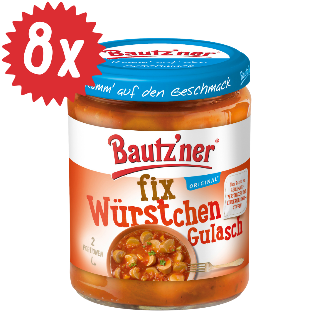 Bautzner Fix Gericht Würstchen Gulasch - 8x 500ml