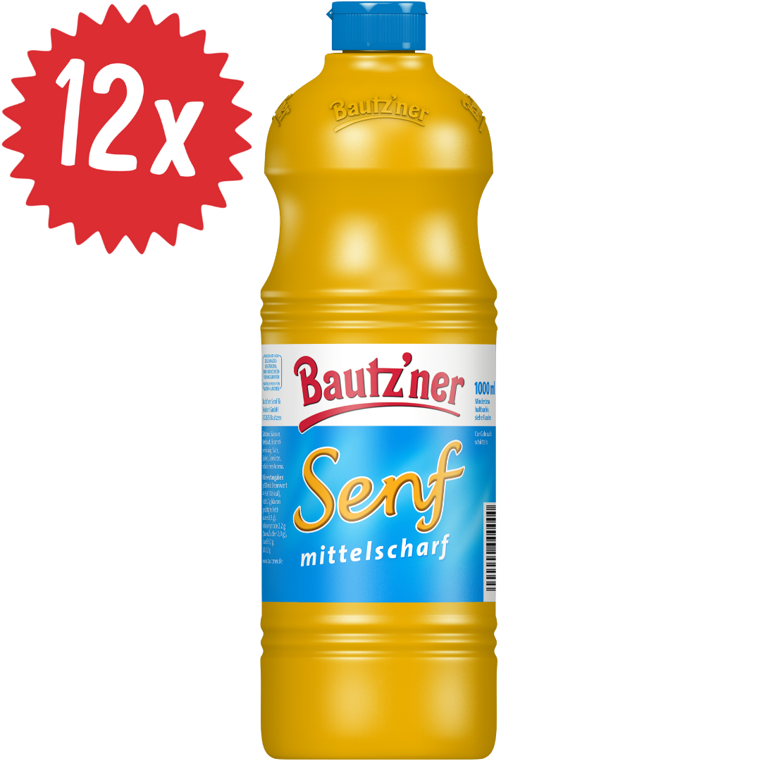 Bautzner mustard medium hot - 12x 1000ml