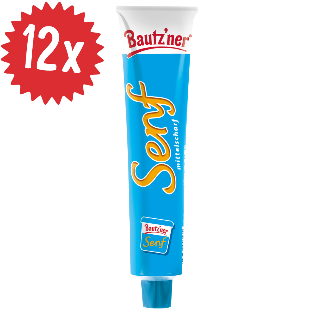 Bautzner Senf mittelscharf Tube - 12x 200ml