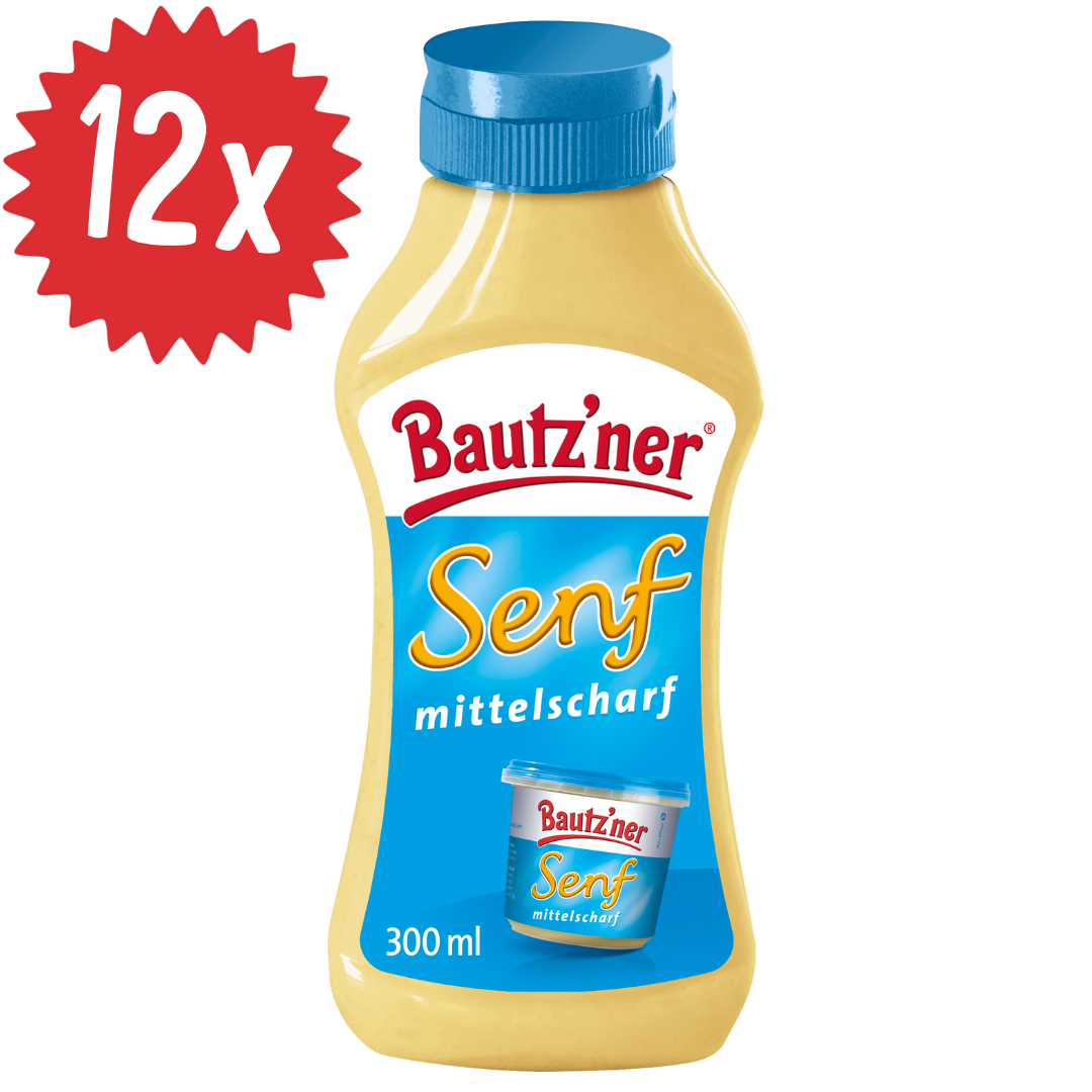 Bautzner Senf mittelscharf - 12x 300ml