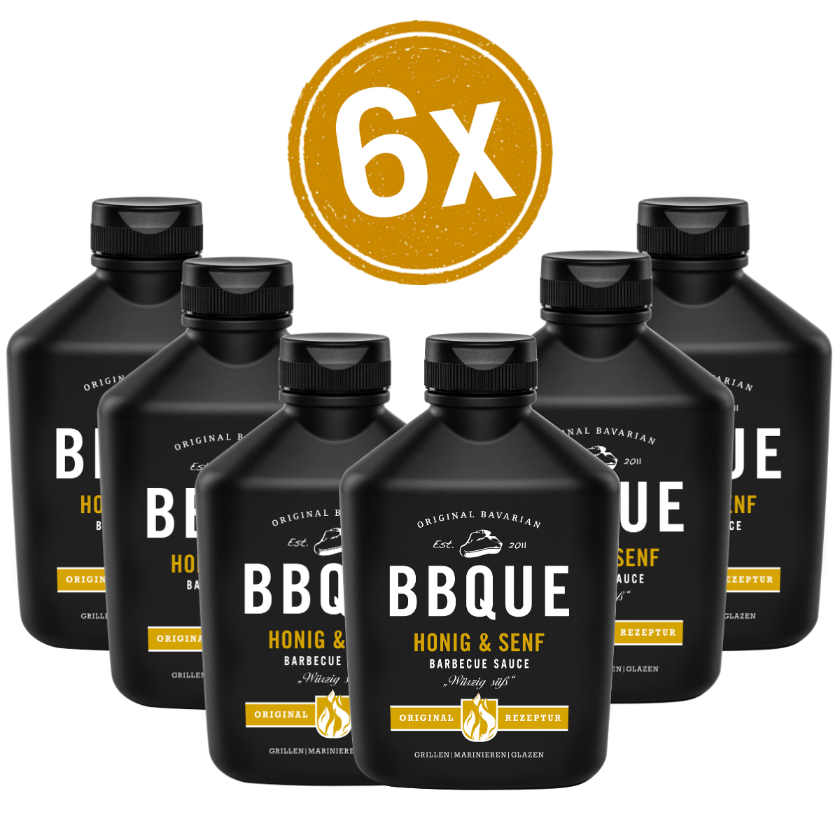 BBQUE Honig & Senf - 6x 400ml