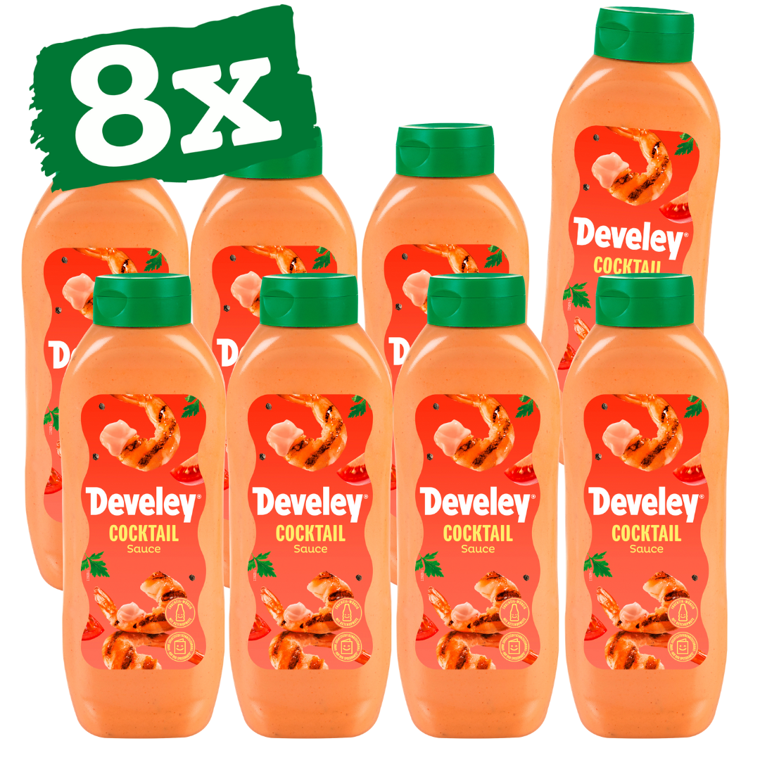 Develey Cocktail Sauce in 875 ml Kopfstandflasche im 8er Multipack