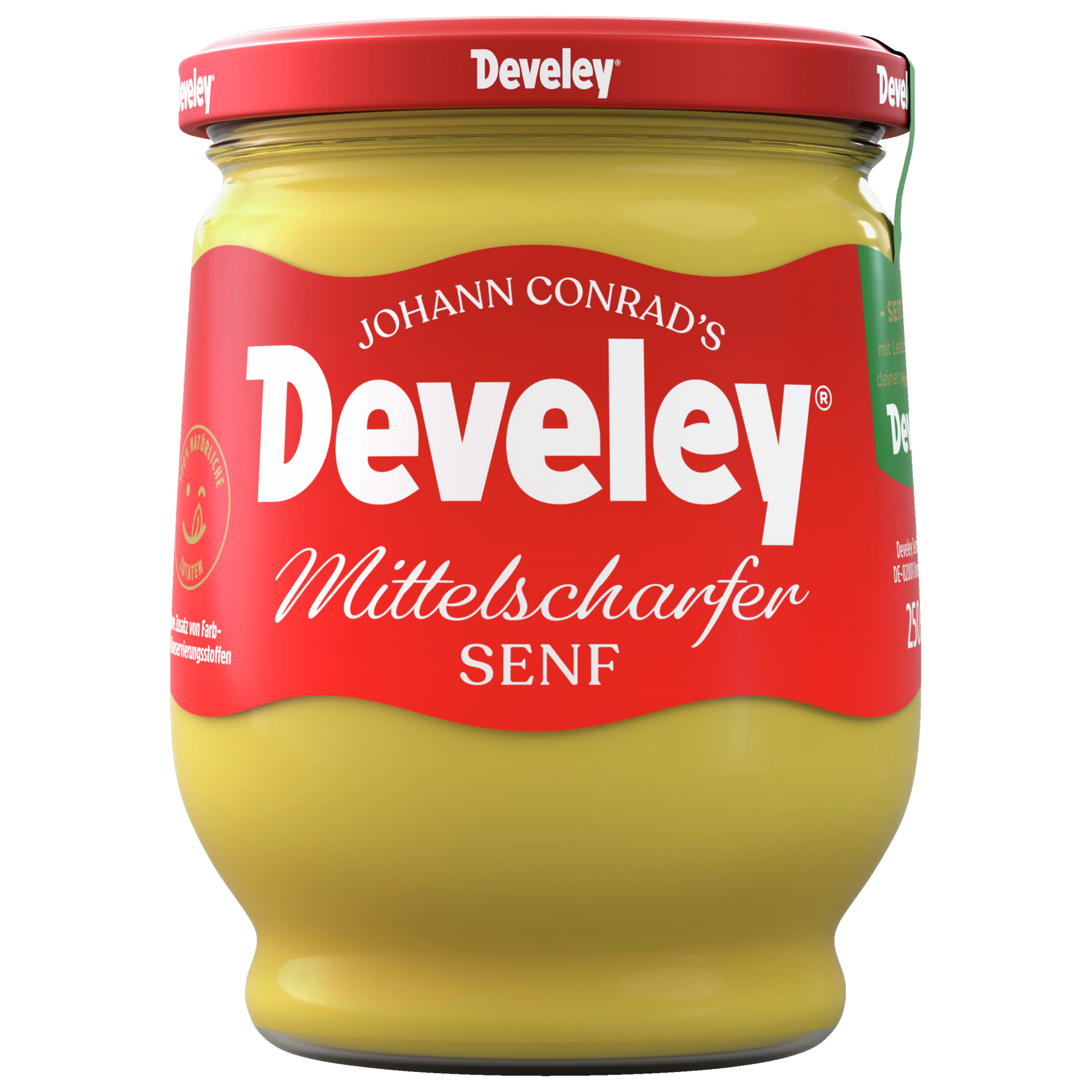 Develey mustard medium hot glass - 250ml