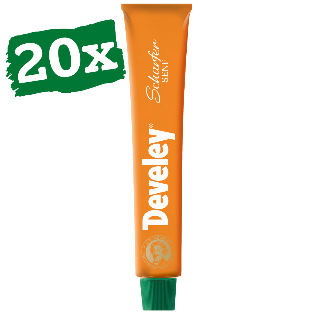 Develey Senf Scharf in der 100 ml Tube im 20er Pack