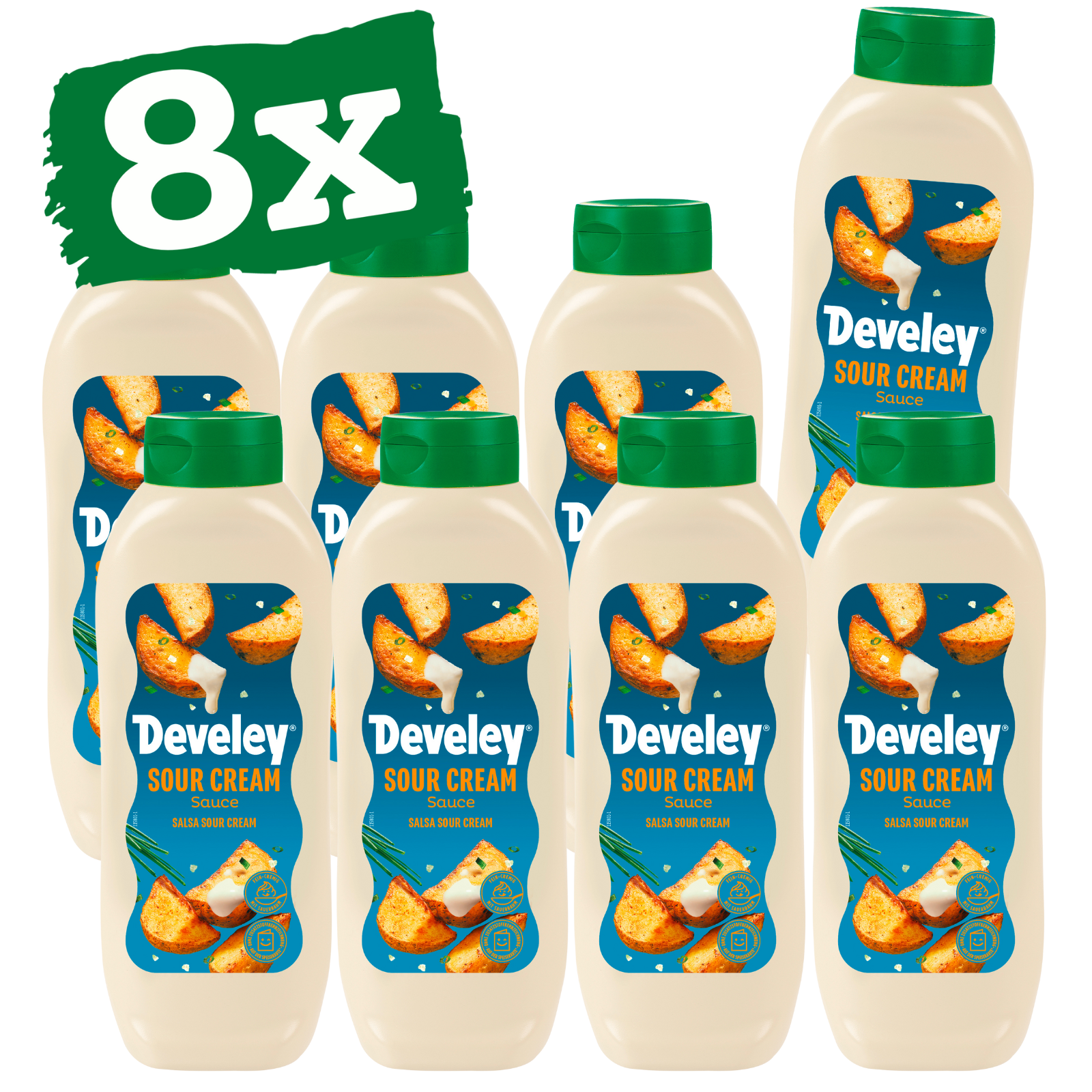 Develey Sour Cream Sauce in der 875ml Flasche im 8er Set