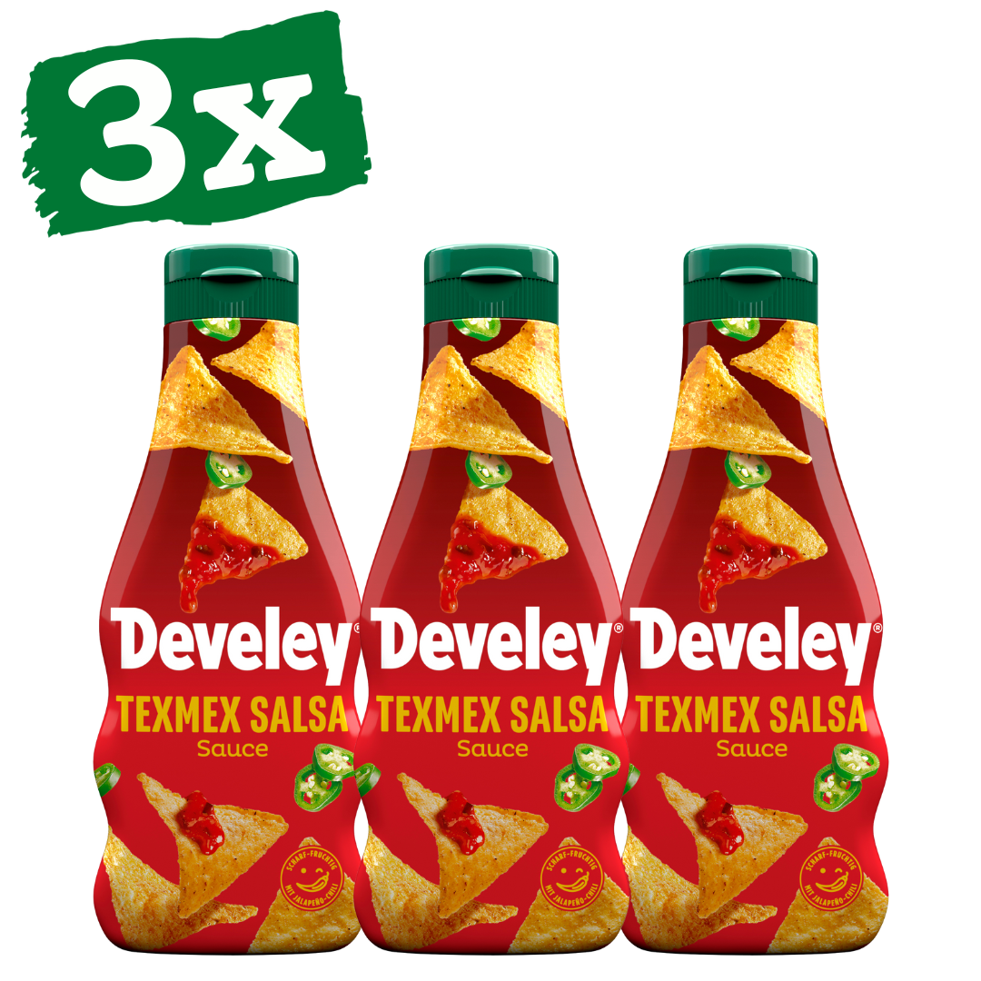 Develey TexMex Salsa Sauce 250 ml in der Squeezeflasche im 3er Set