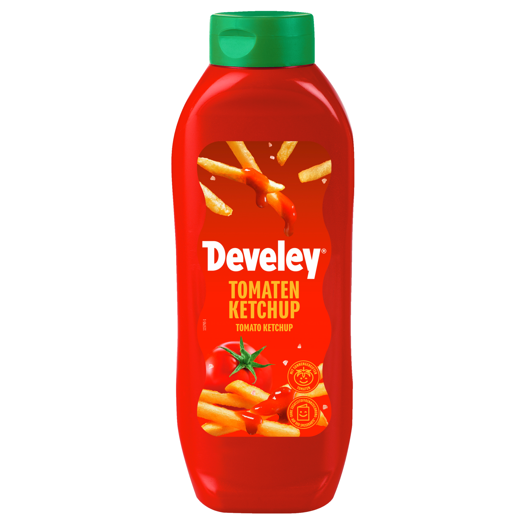 Develey Tomaten Ketchup Kopfstandflasche in der 875 ml Flasche