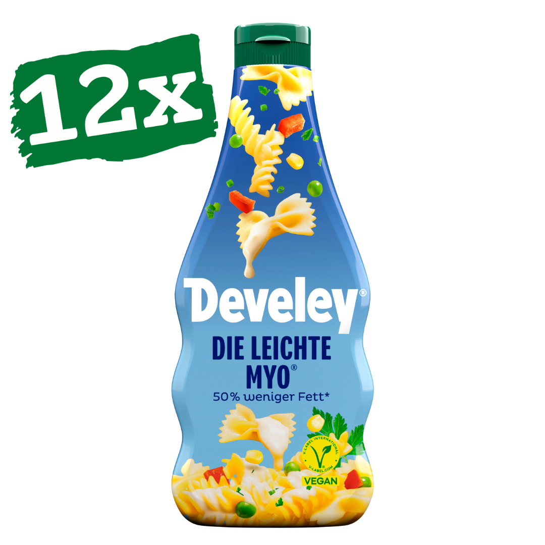 Develey "Our Original" the light vegan salad cream - 12x 500ml