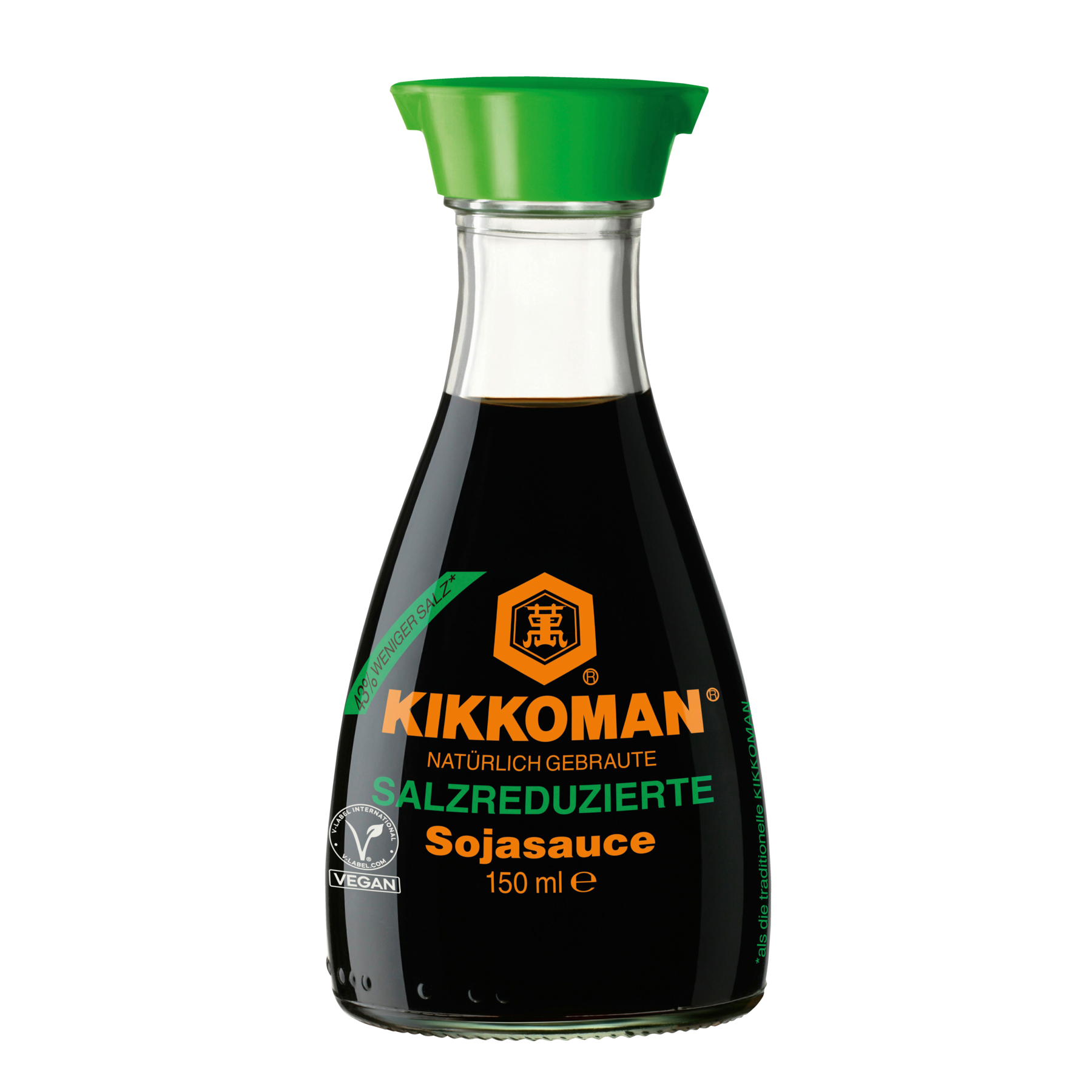 Kikkoman Soja-Sauce Less-Salt - 150 ml Dispenserflasche