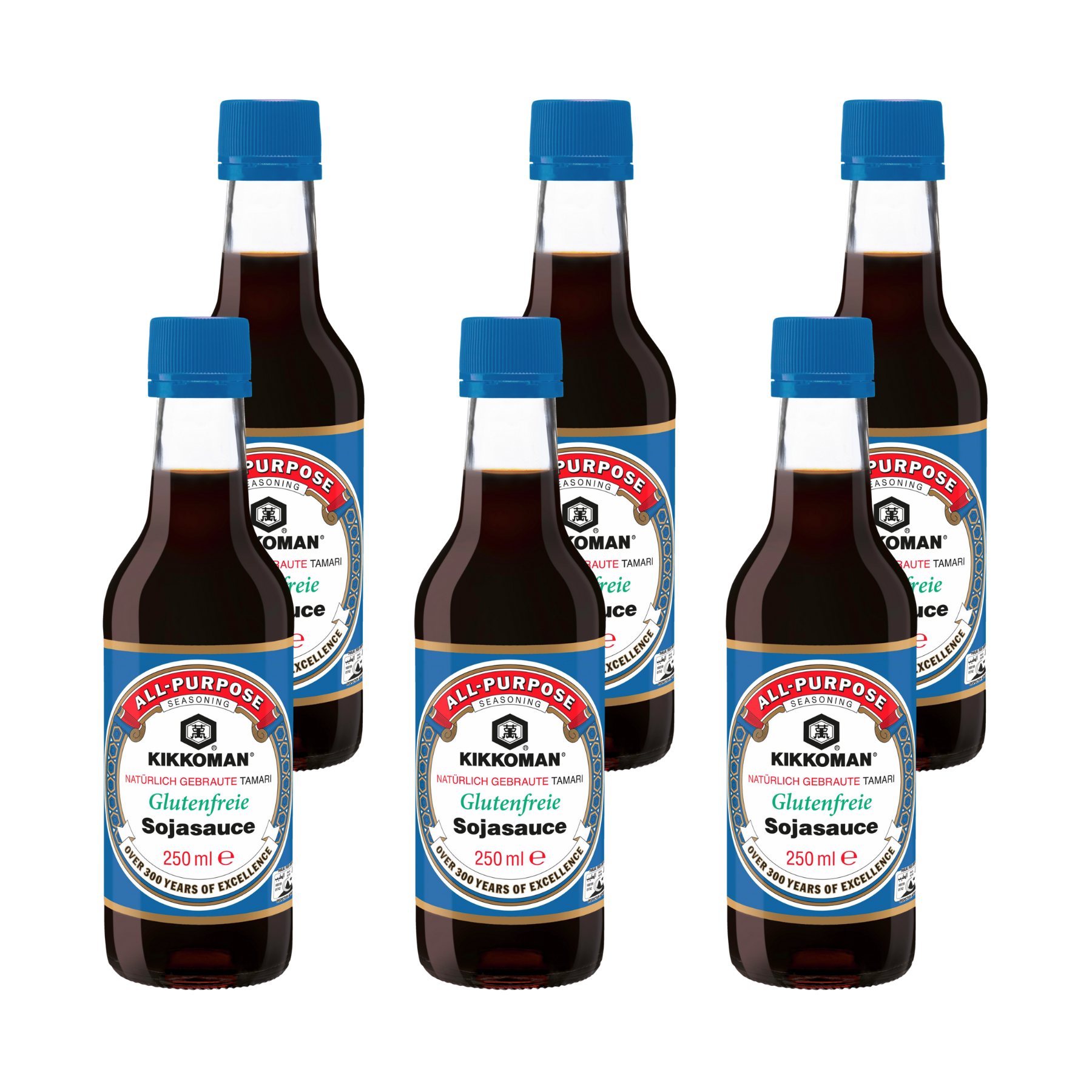 Kikkoman Soja-Sauce Glutenfrei - 6x 250ml