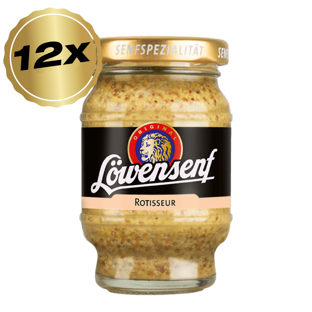 Löwensenf Senfspezialität Rotisseur Tönnchen - 12x 100ml