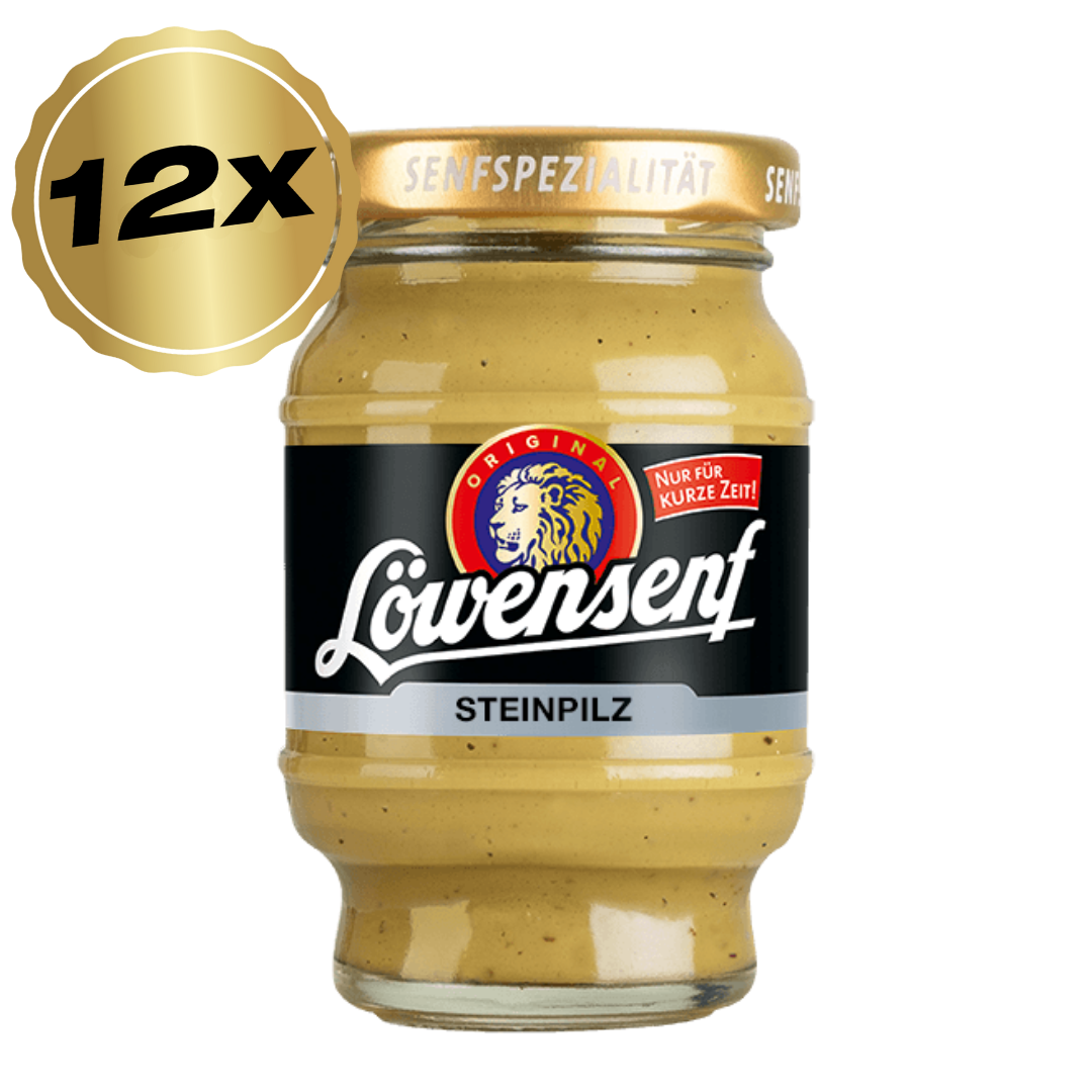 Löwensenf mustard speciality porcini mushroom barrel - 12x 100ml