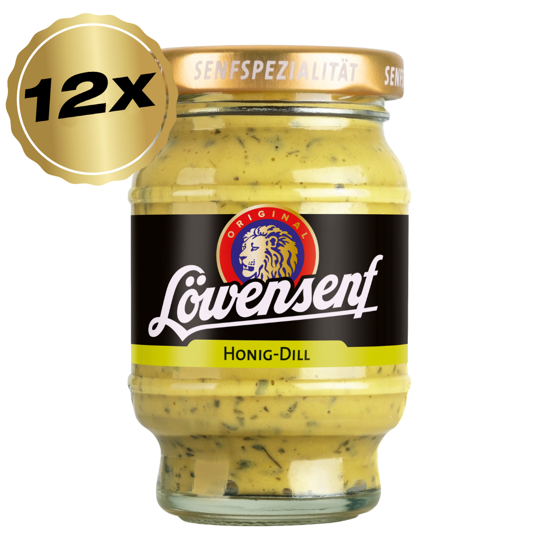 Löwensenf mustard speciality honey-dill barrels - 12x 100ml