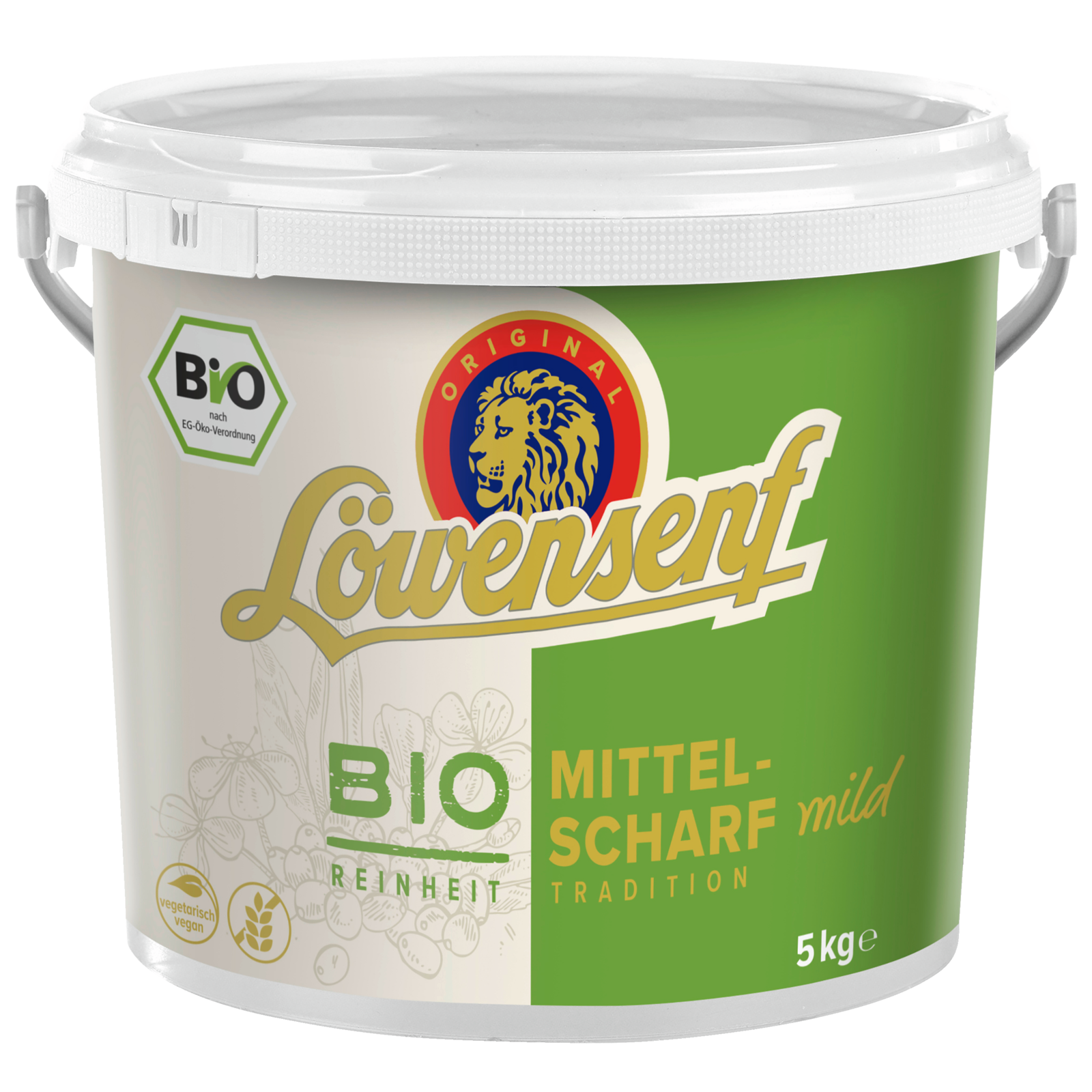 Löwensenf Mittelscharf Bio Senf - 5kg