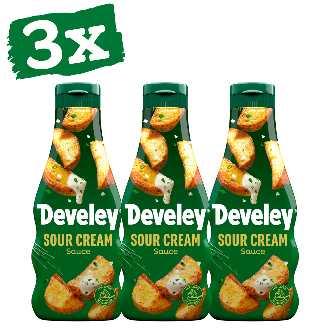 Sour-Cream-Sauce von Develey in der 250ml Squeeze Flasche im 3er Set